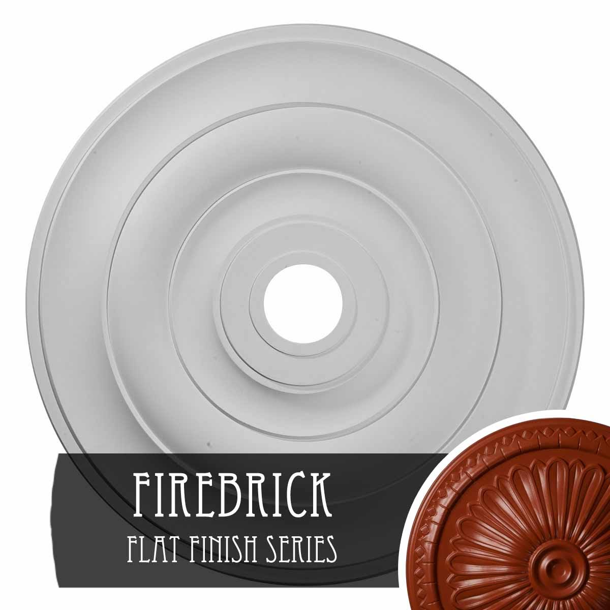 26 1/2x22OD x 3 5/8x22ID x 1 1/2x22P Ceiling Medallion Hand-Painted Firebrick B336
