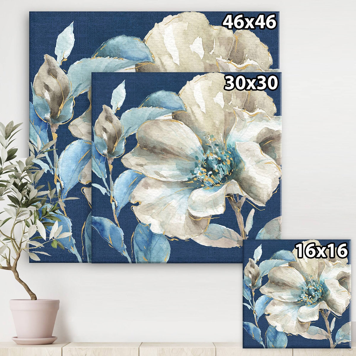 46 in. Wide x 46 in. High Canvas F405