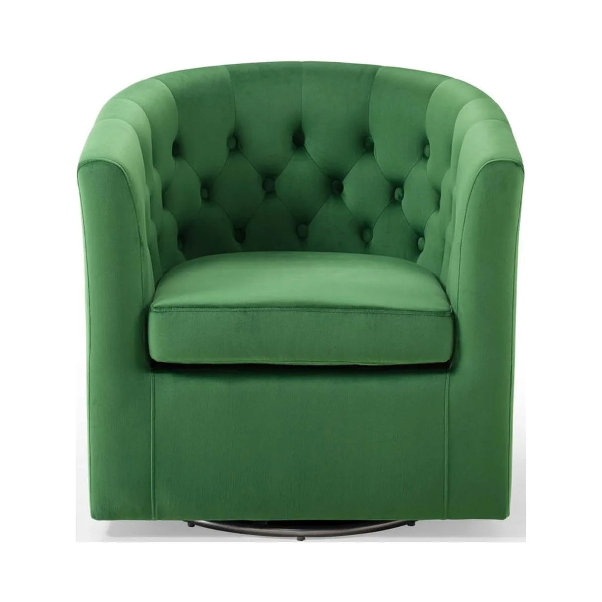 Emerald Tufted Performance Velvet Swivel Armchair H723