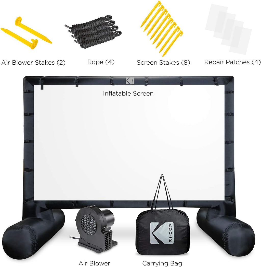 14.5 Feet Inflatable Outdoor Projector Screen with Air Pump, Carry Case, Stakes, Repair Patches G87113