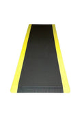 Anti-Fatigue No-Slip Mat Black with Yellow Border - 2 ft. x 28 ft. x 0.62 in. P97327