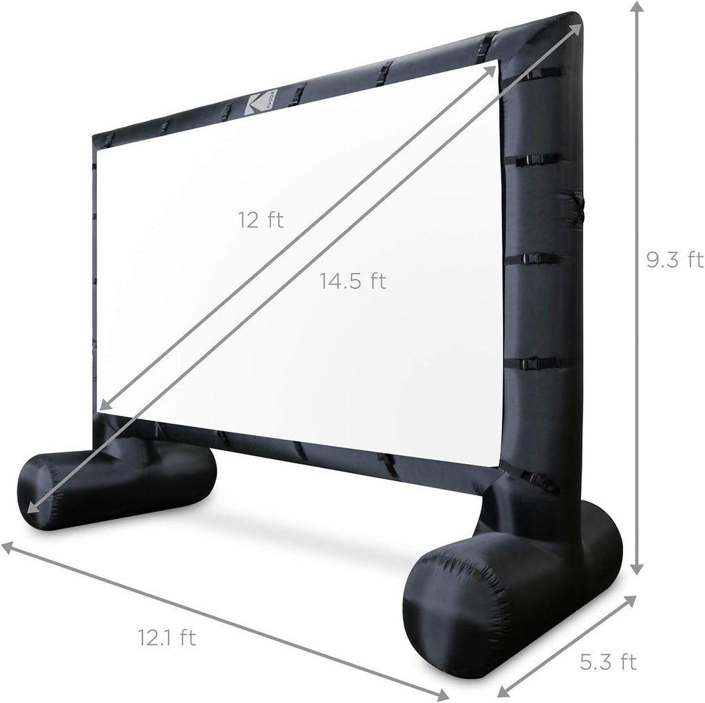 14.5 Feet Inflatable Outdoor Projector Screen with Air Pump, Carry Case, Stakes, Repair Patches G87113