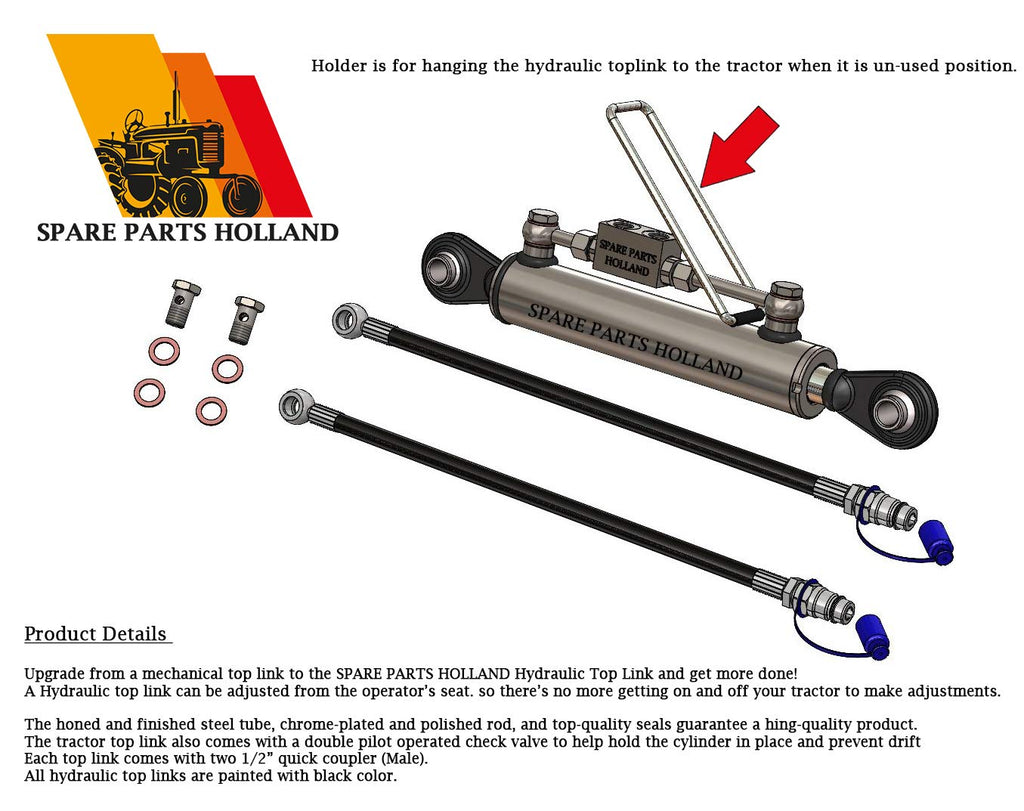 Hydraulic Top Link Cat. 1-1 with Locking Block 20 7/8" - 31 7/8" J92832
