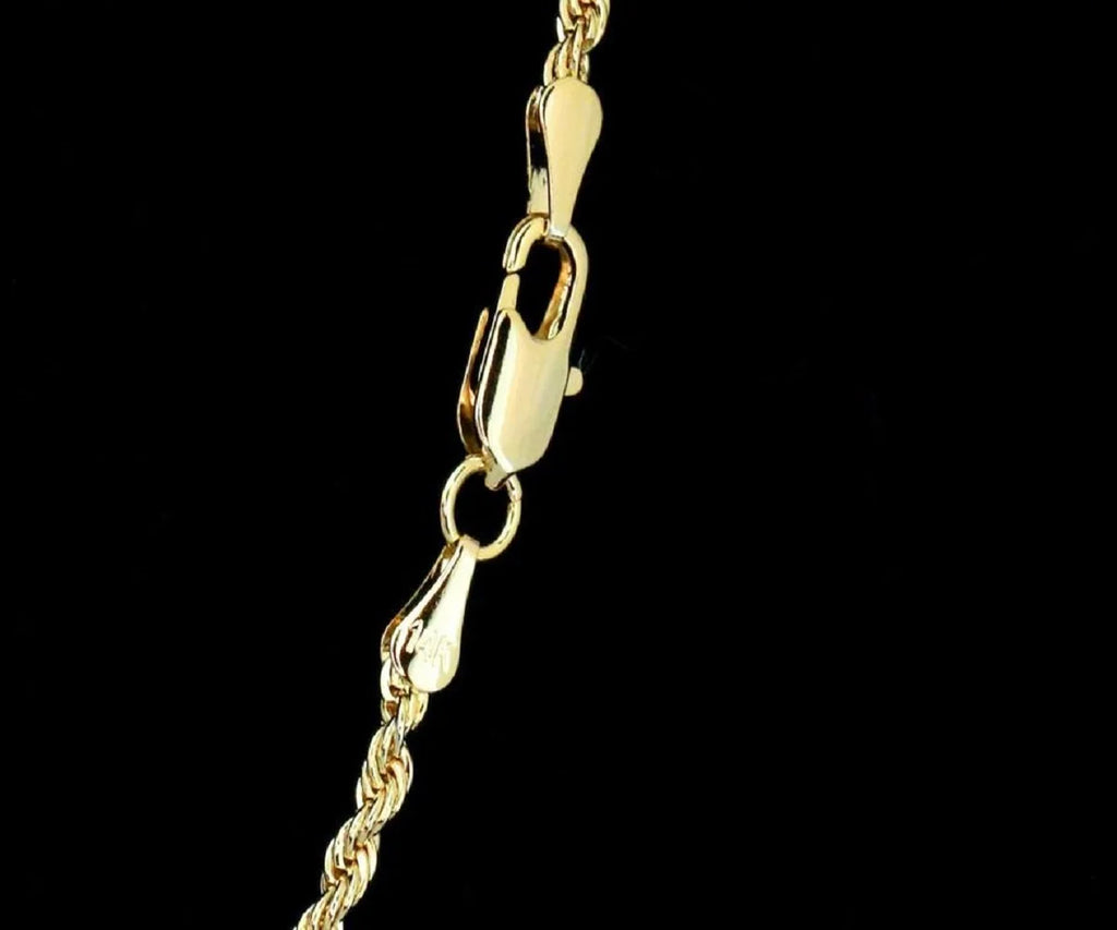 14K Bonded Gold Rope Chain Necklace with Horse Charm and Gift Box/Bag U207198