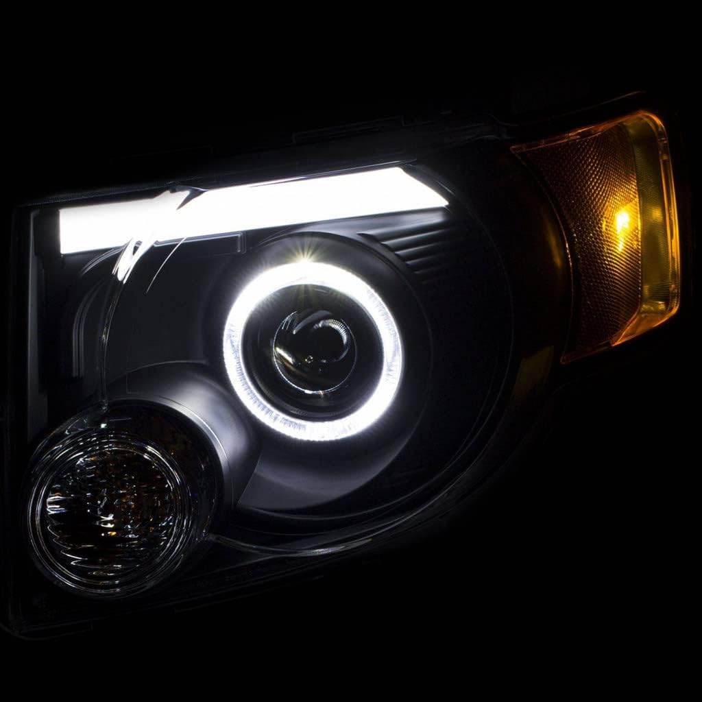 Projector Headlights with Halo Black J4533