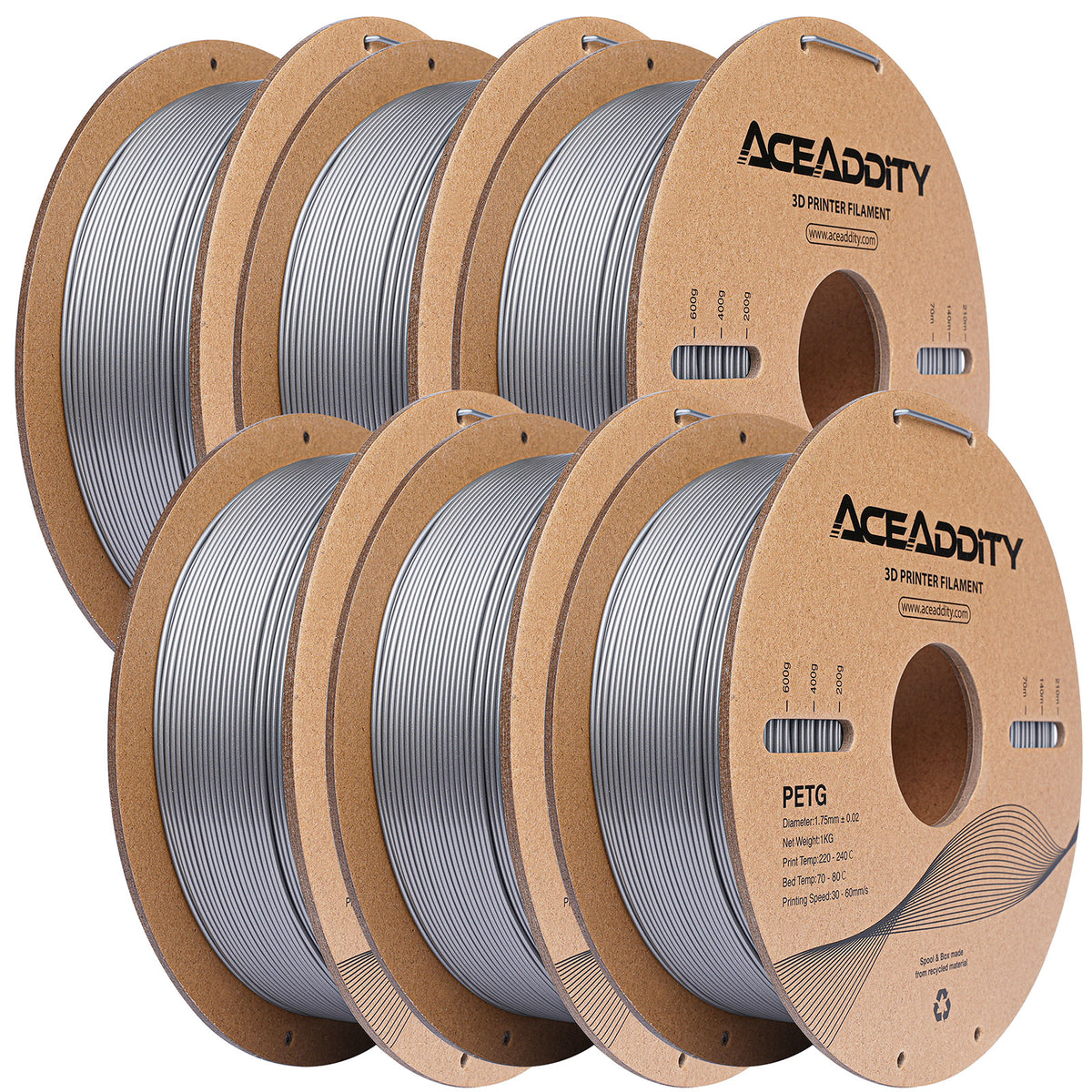 3D Printing Supplies 1.75mm Silver Spool H803951