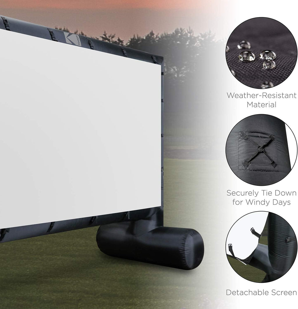14.5 Feet Inflatable Outdoor Projector Screen with Air Pump, Carry Case, Stakes, Repair Patches G87113