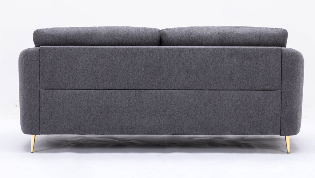 Gray Upholstery Sofa with Wooden Frame and Metal Legs T678001