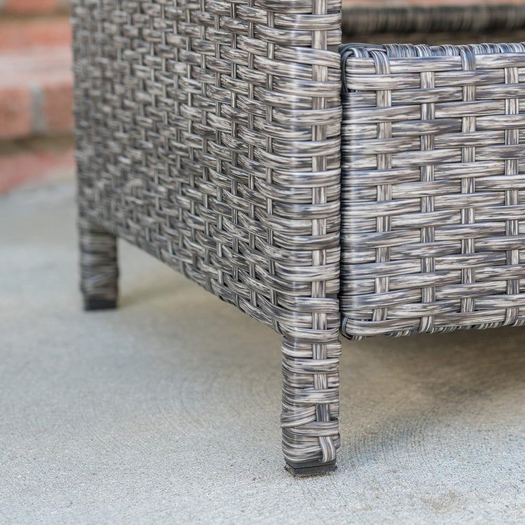 Mixed Black Outdoor Wicker Barcart R941