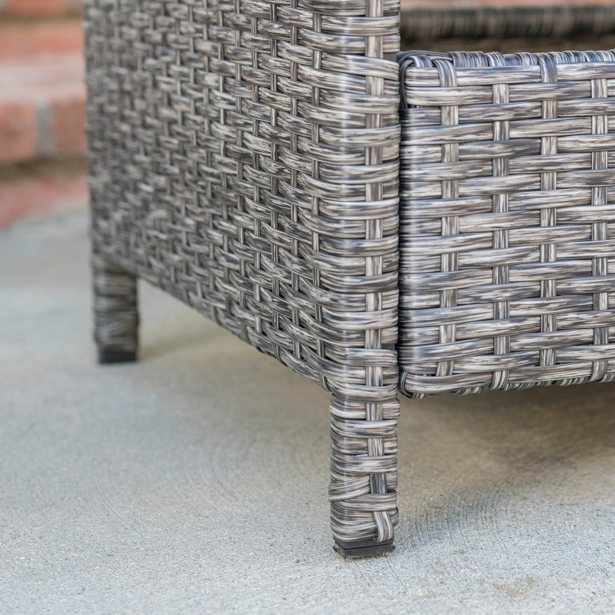 Mixed Black Outdoor Wicker Barcart R941