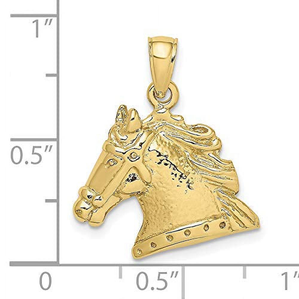 10K Yellow Gold Horse Head Charm S915611