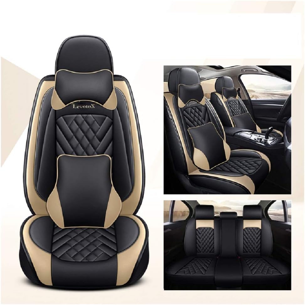 Red Car Seat Covers 5 Seats Full Set S92173