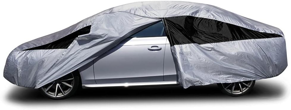 Lightweight Poly 210T Car Cover for Compact Sedans 176-185", Pack of 2 H390550