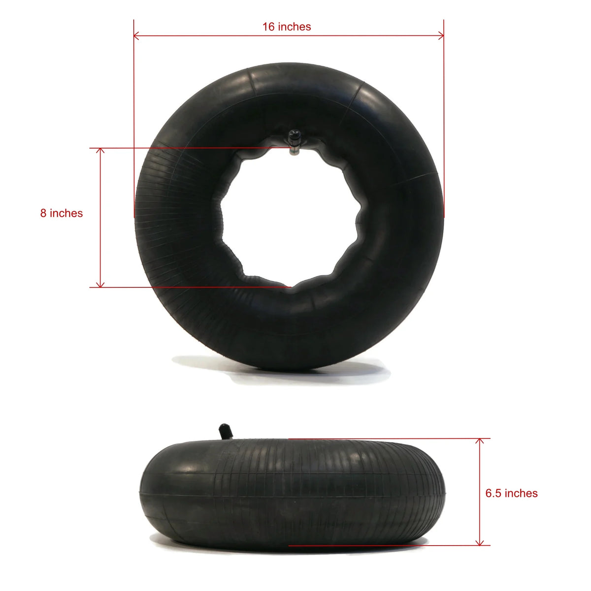 4 Tire Inner Tubes 16x6.50x8 TR13 Straight Valve Stem E985110