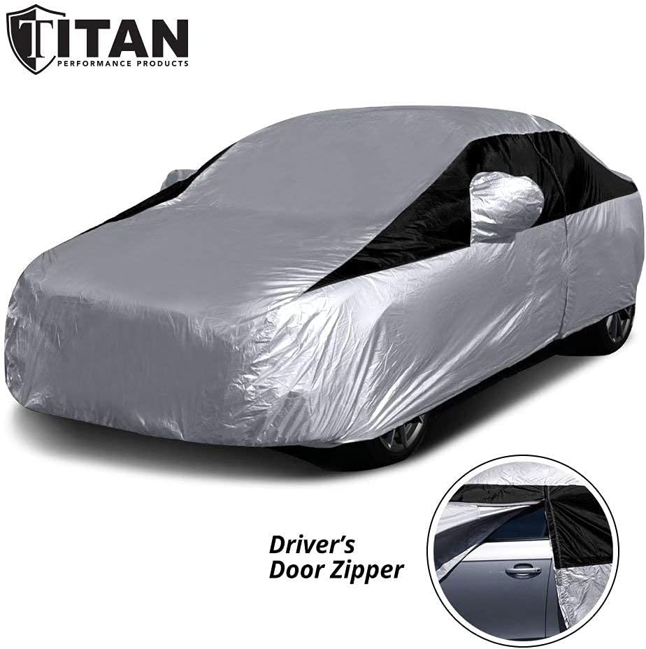 Lightweight Poly 210T Car Cover for Compact Sedans 176-185", Pack of 2 H390550