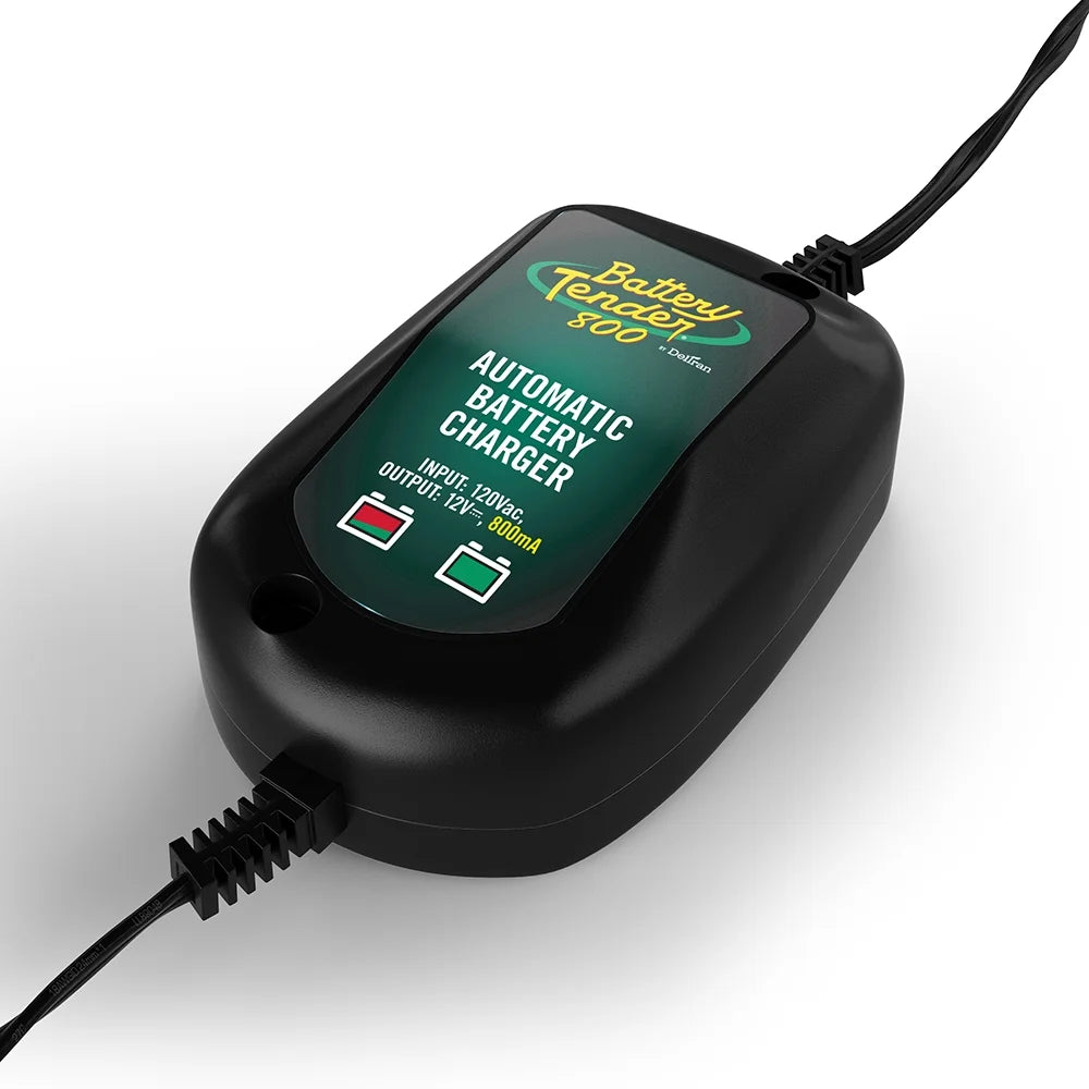 800mA 12V Weather Resistant Battery Charger and Maintainer for Lead Acid AGM Gel Cell Batteries O798319