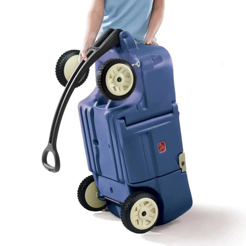Blue Foldable Wagon for Kids with Seats Y710792