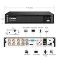 8-Channel 720p HD-TVI Home Surveillance Camera System with 1TB Hard Disk Built-In DVR Recorder X5943