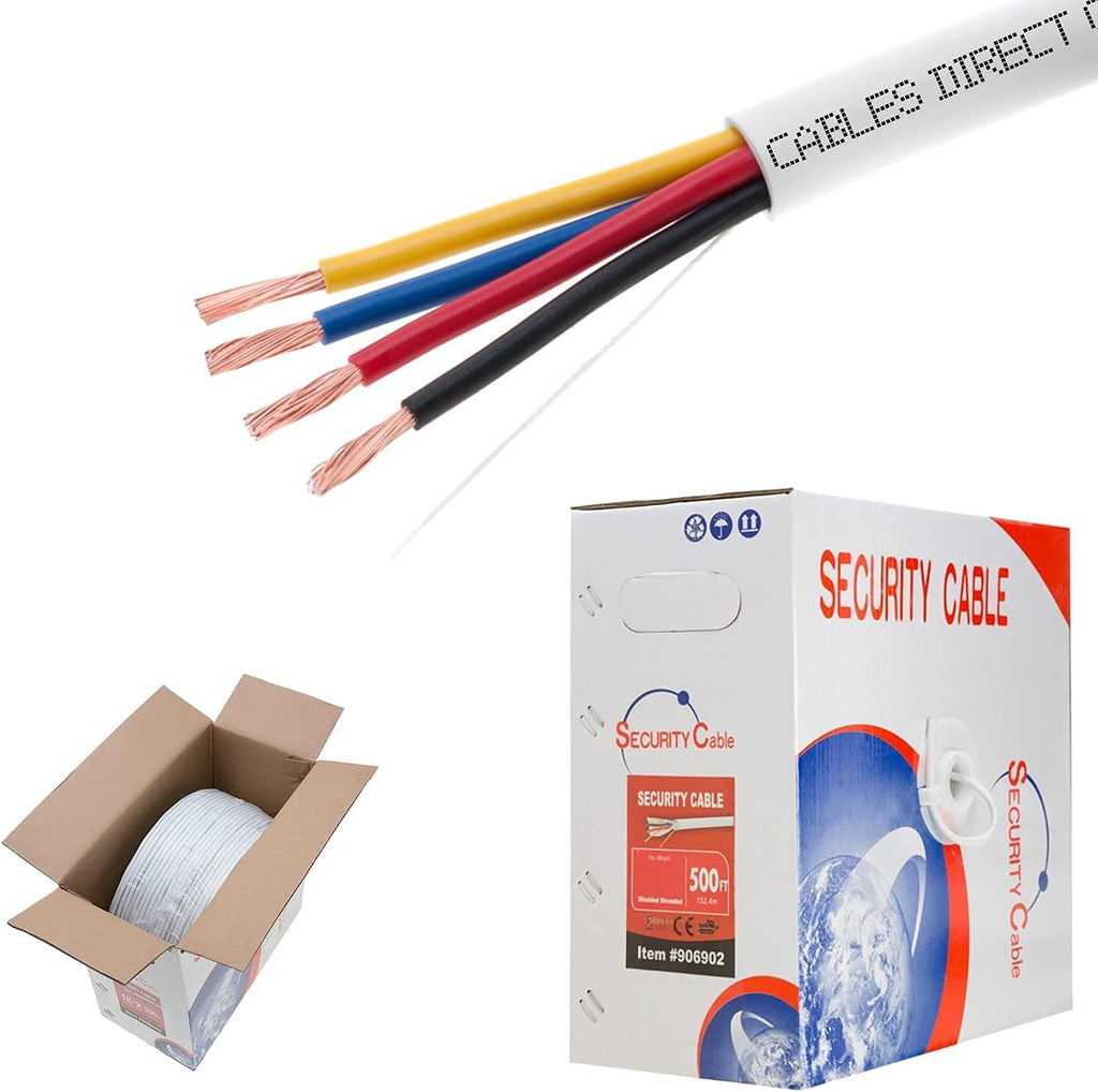 Bulk 18/4 Stranded Conductor Alarm Control Cable 500ft Unshielded U484600