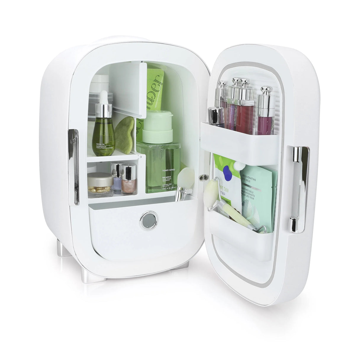 White 7L Mini Fridge with Mirror Door H1368