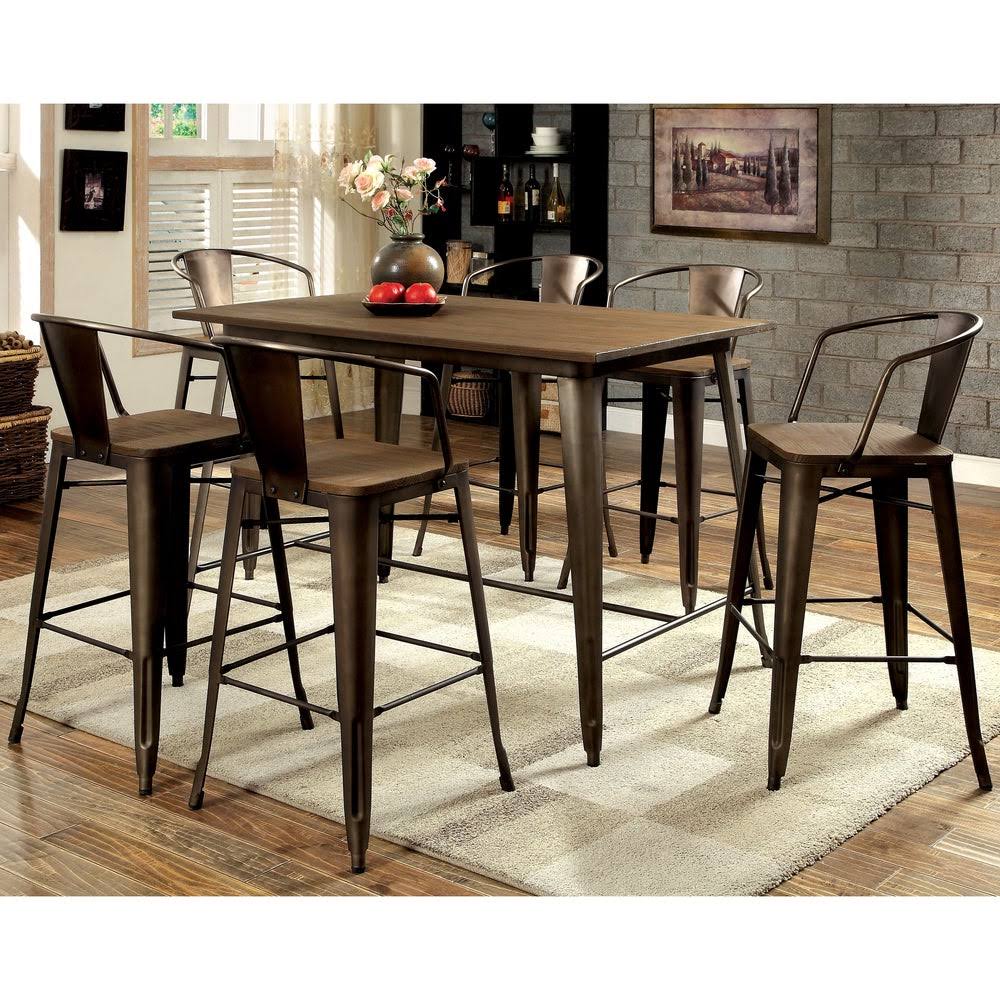 Black Counter Height Chair Set of 2 L510