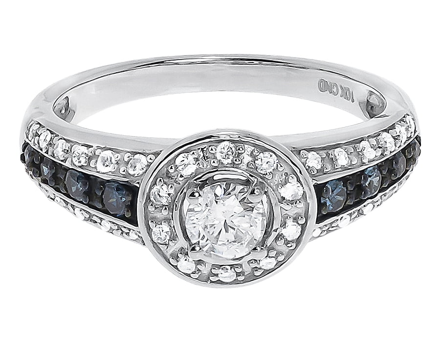 Blue White Solitaire Diamond Engagement Ring (0.60 ct) A2795