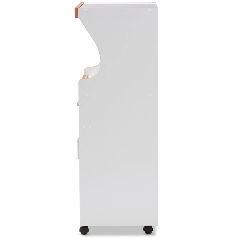Beech Brown and White Kitchen Cabinet M277408