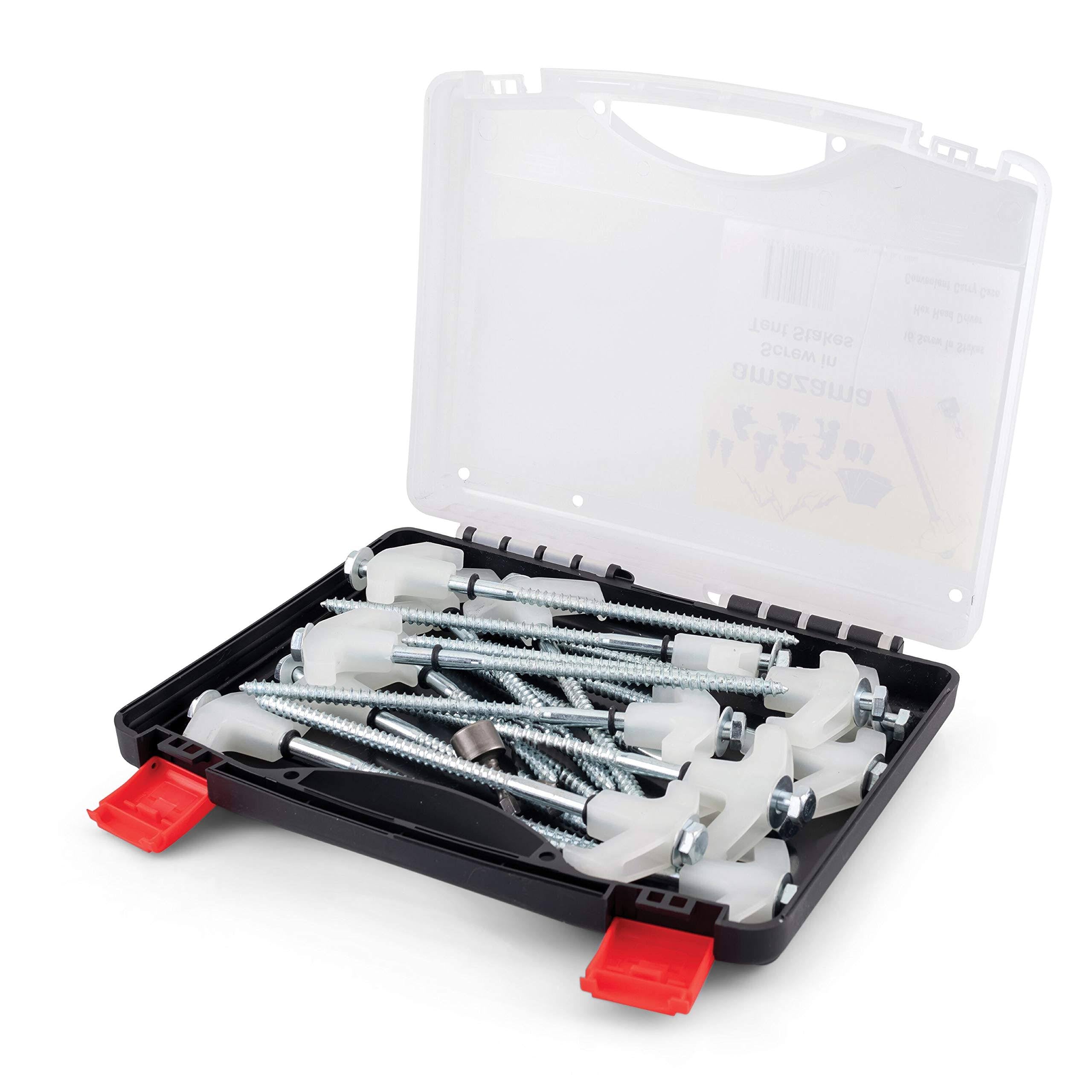 16 Heavy-Duty Galvanized Ground Screw Anchor Tent Stakes U4923