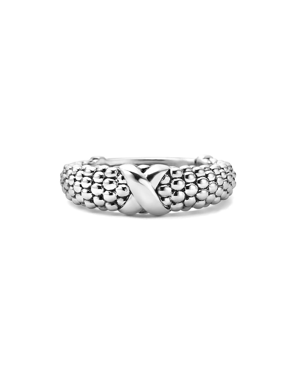 Silver Caviar Band Ring U456735