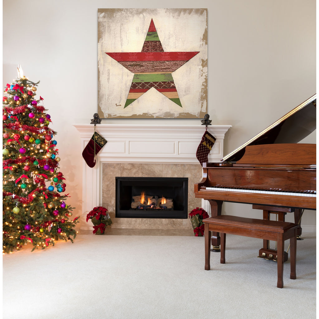 Christmas Star Gallery Wrapped Canvas 10x10 O107