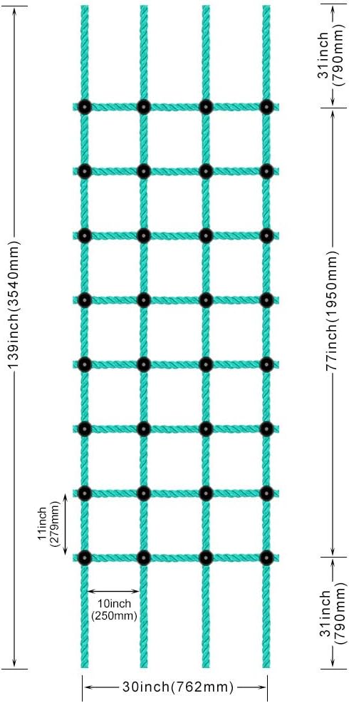 100% Nylon Climbing Cargo Net, 30 x 108 Q180