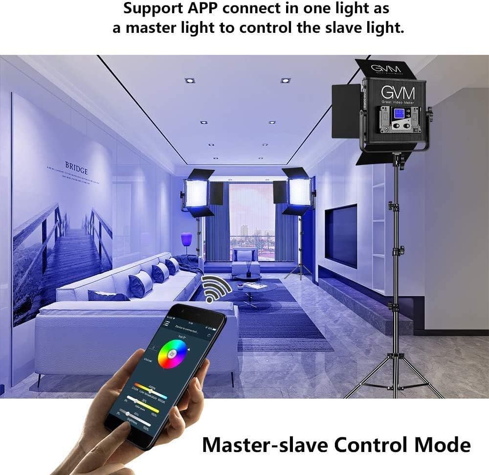 50W RGB LED Video Light with APP Control, Aluminum Alloy Shell, CRI 97 O773410