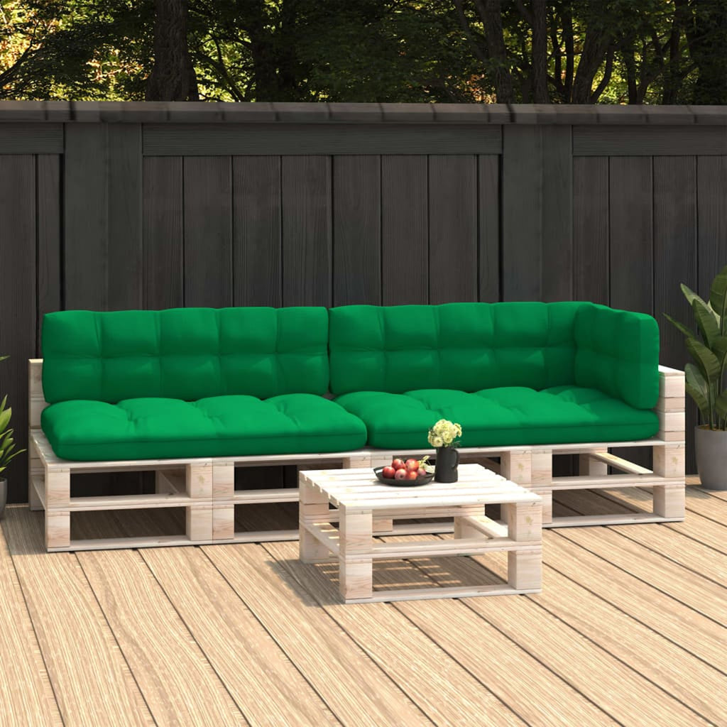 Set of 5 Green Fabric Pallet Sofa Cushions P193750