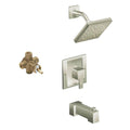 Brushed Nickel Rain Shower and Spout G691