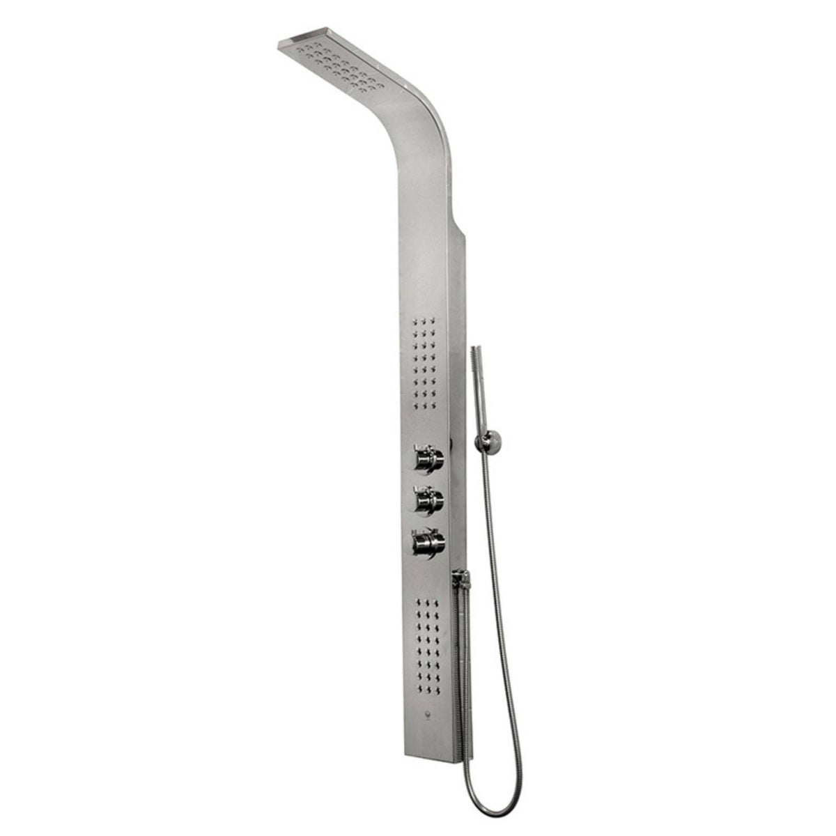 Chrome Shower Panel with Rain Head Massage System M677876