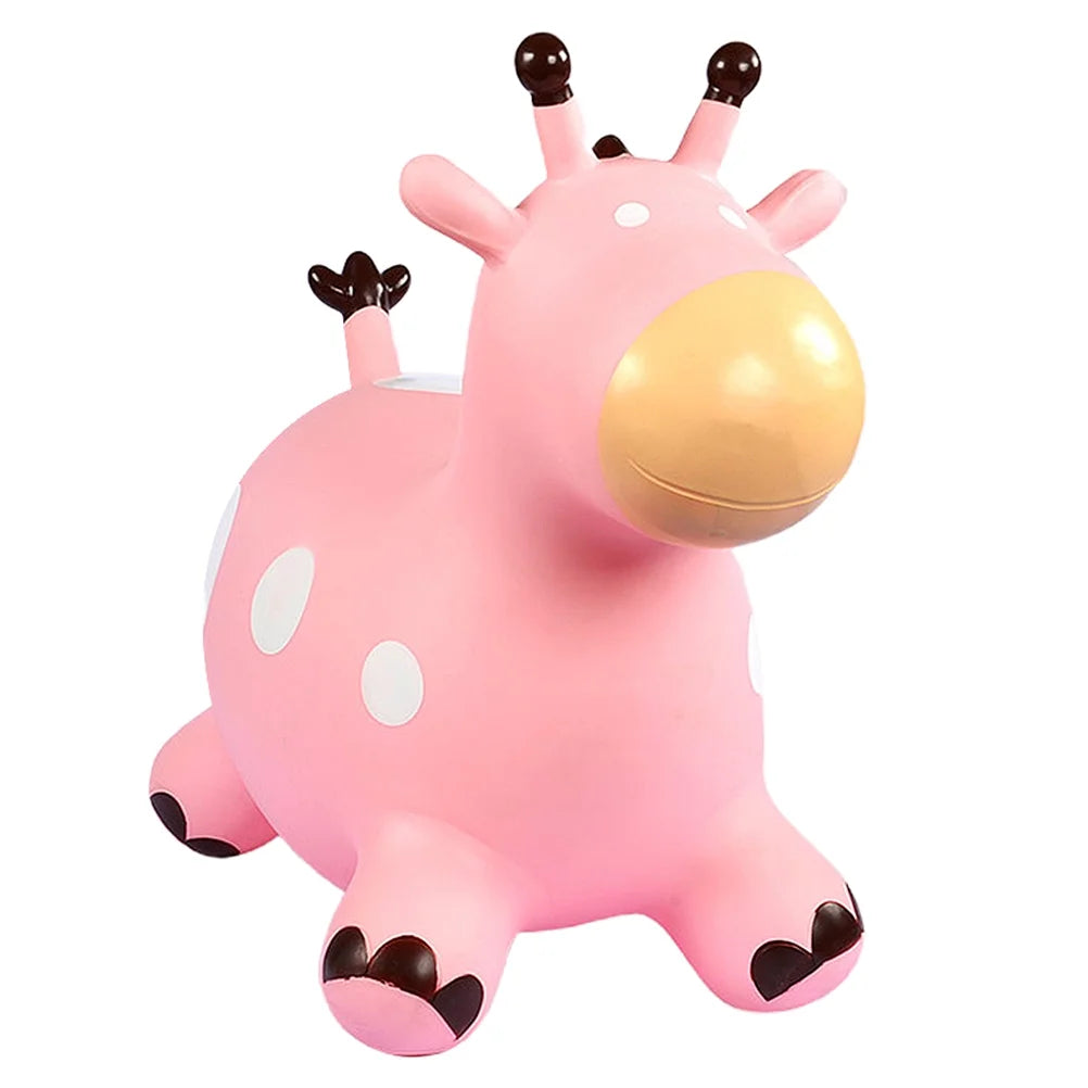 Inflatable Bouncing Horse Outdoor Toy with Air Pump (Pink) X607883