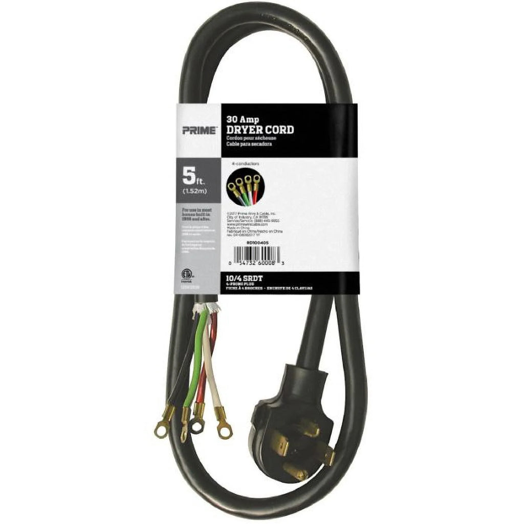 5 Pack 4-Wire Dryer Cord K5964