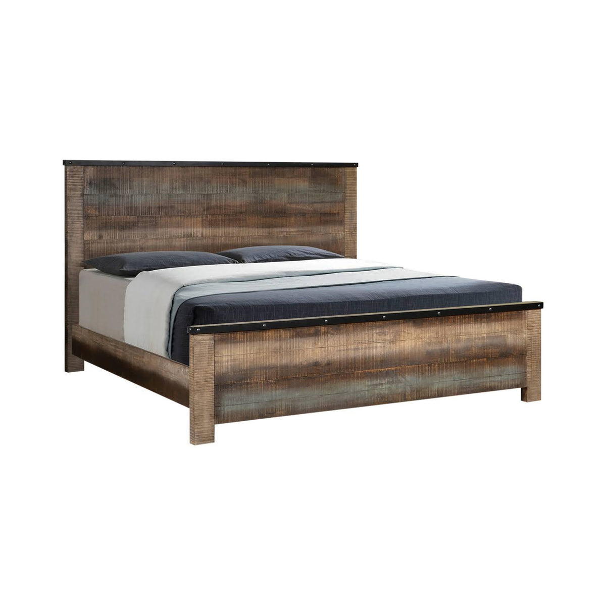 Antique Multi-Color Eastern King Bed P66323