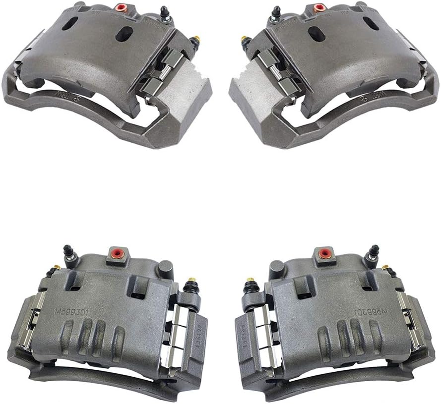 FRONT + REAR [4] Semi-Loaded Caliper Assembly Set Kit G332