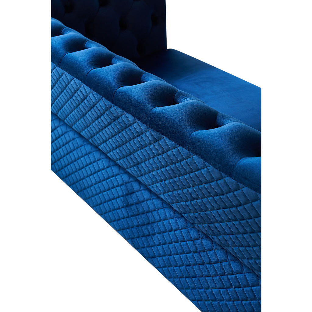 Blue Velvet Sofa 87.4 inch Z380425