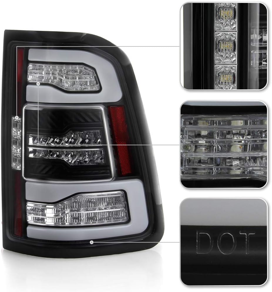 Black Full LED Tail Lights with Sequential Signal Lamps H822151