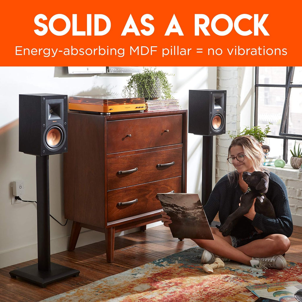 Universal Floor Speaker Stands with Sound Iso Pads & Carpet Spikes F664711