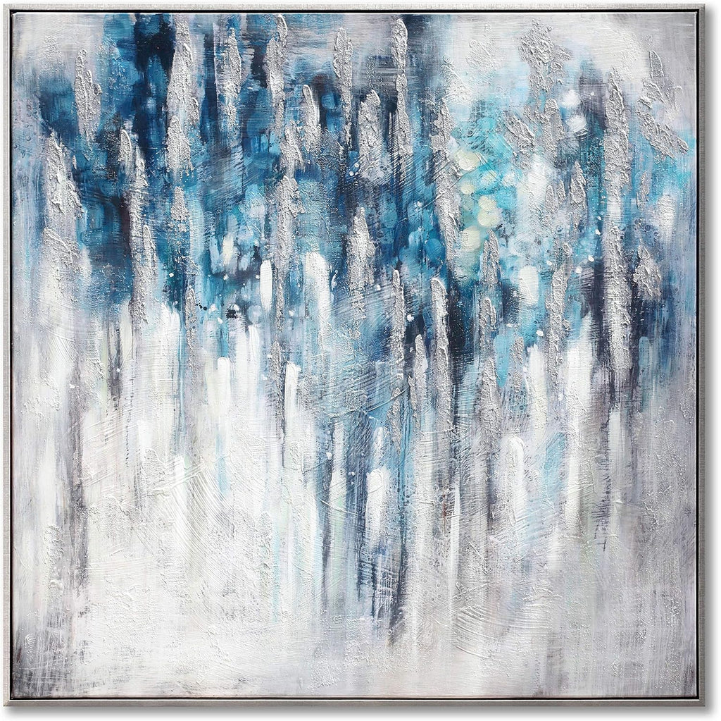 Blue and Gray Abstract Canvas Wall Art K766960