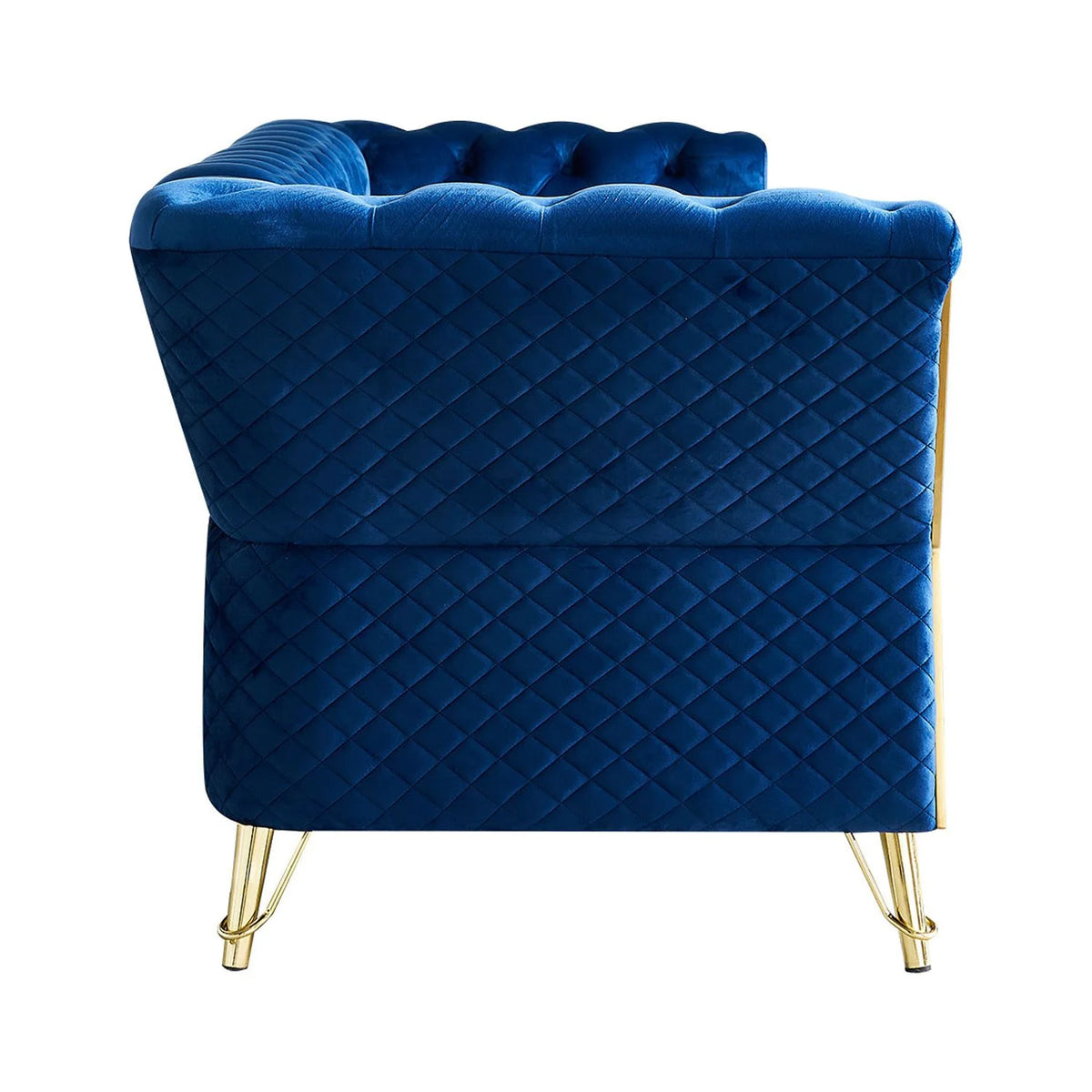 Blue Velvet Sofa 87.4 inch Z380425