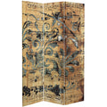 Gold/Blue Canvas Room Divider L763