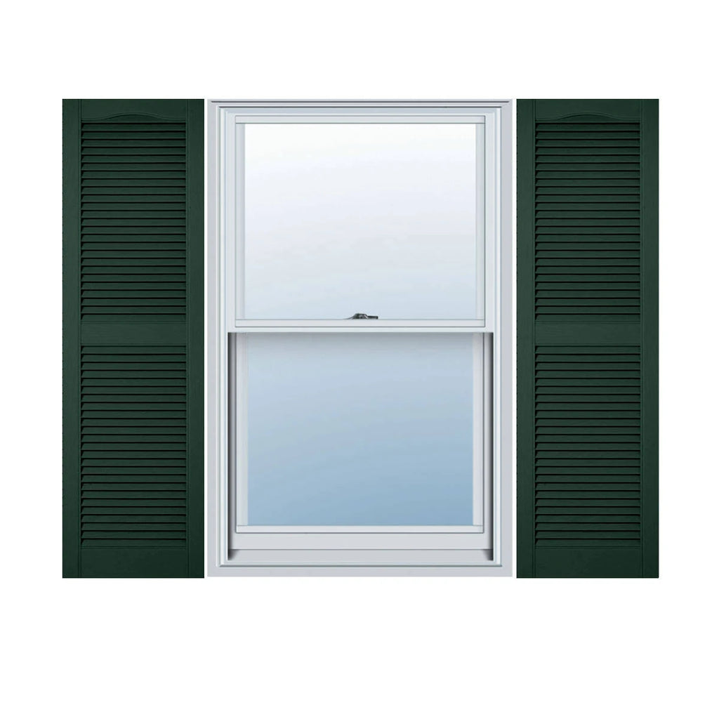 Midnight Vinyl Open Louver Shutters Per Pair W6628