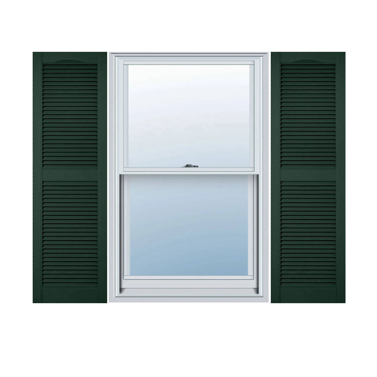 Midnight Vinyl Open Louver Shutters Per Pair W6628