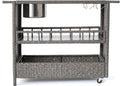Mixed Black Outdoor Wicker Barcart R941