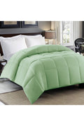 300 Thread-Count Sateen Cotton Down Alternative Comforter Full/Queen Smoke Green K8845