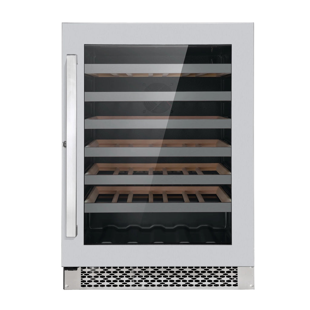 5 Piece Kitchen Appliance Package with Dual Fuel Range, Island Range Hood, Built-in Dishwasher, French Door Refrigerator & 48 Bottle Wine Refrigerator C3599